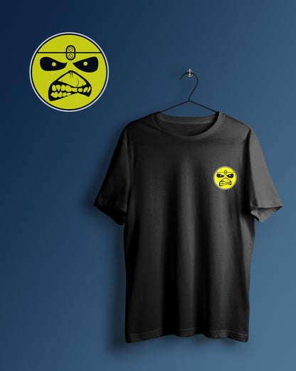 Angry Face Graphic Printed  Unisex Oversized T-shirt D128