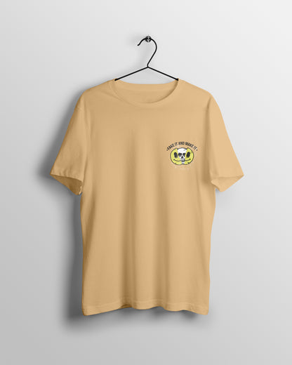 Fake It Make It Graphic Printed  Unisex Oversized T-shirt D058
