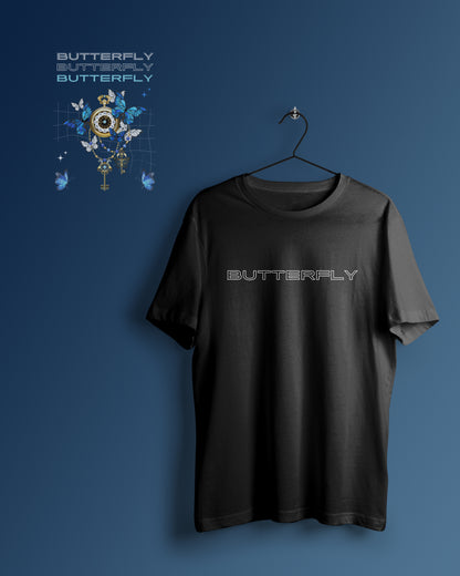 Butterfly Graphic Printed  Unisex Oversized T-shirt D105