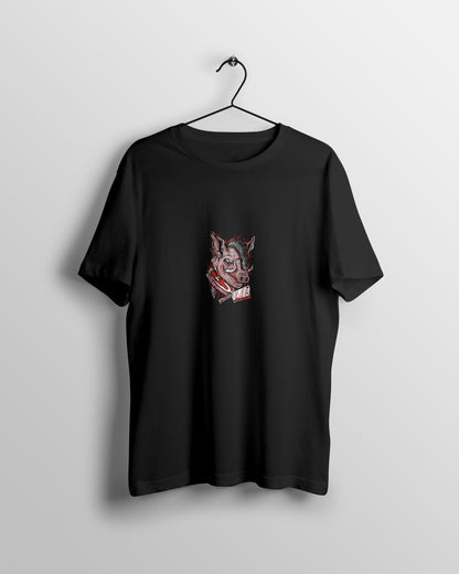 Wolf Graphic Printed  Unisex Oversized T-shirt D070