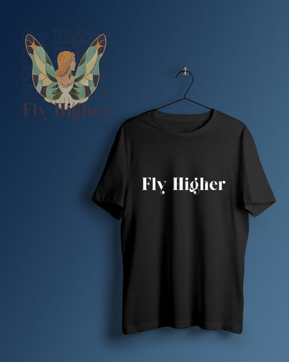 Fly Higher Graphic Printed  Unisex Oversized T-shirt D115