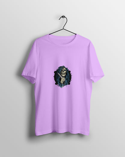 Skull Graphic Printed  Unisex Oversized T-shirt D071