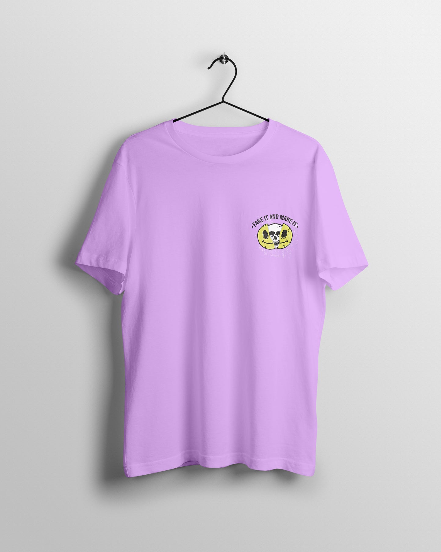Fake It Make It Graphic Printed  Unisex Oversized T-shirt D058