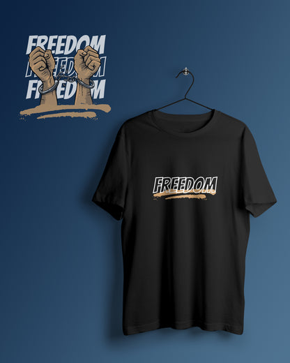 Freedom Graphic Printed  Unisex Oversized T-shirt D102