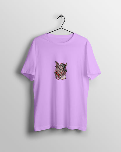 Wolf Graphic Printed  Unisex Oversized T-shirt D070