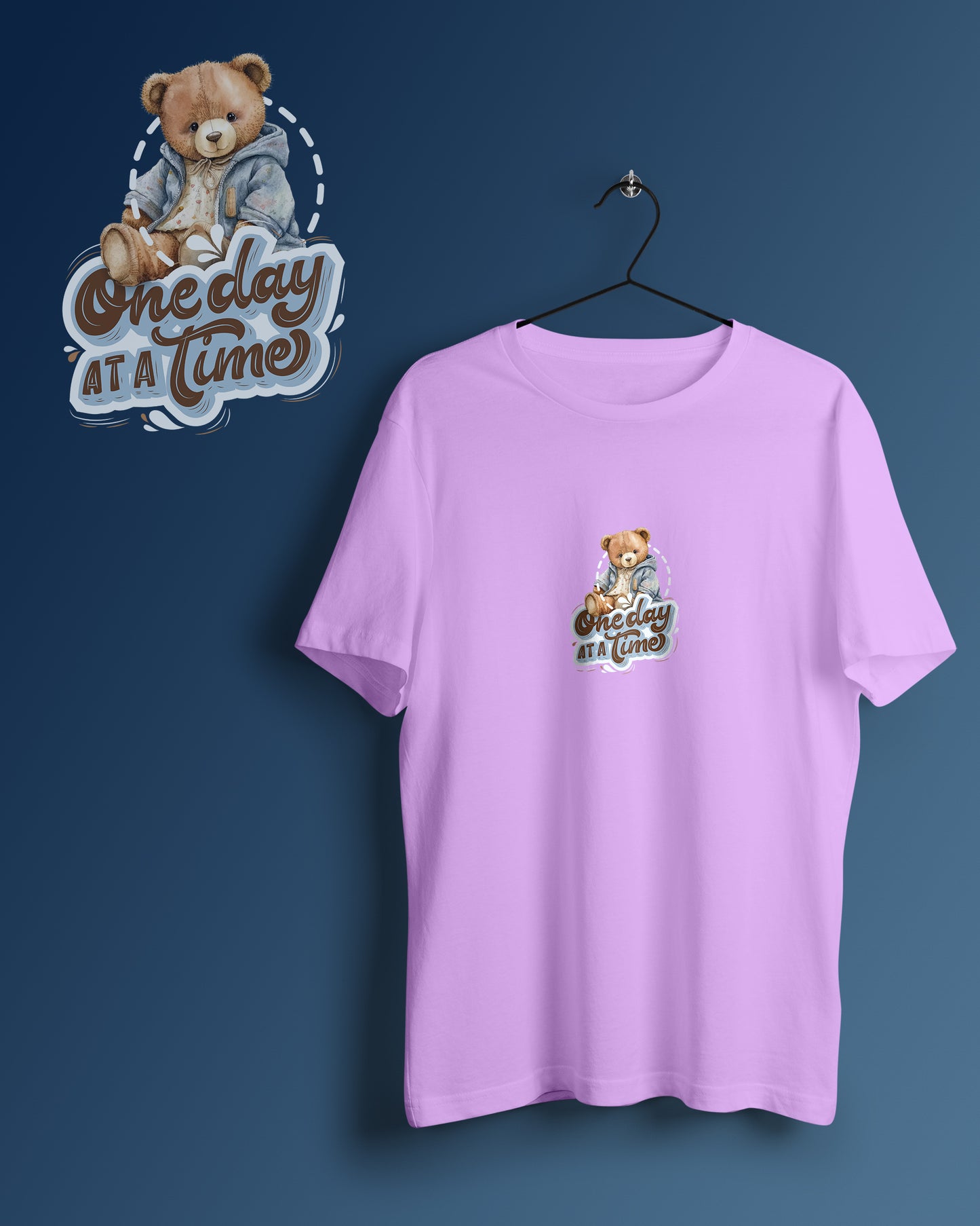 Teddy Graphic Printed  Unisex Oversized T-shirt D093