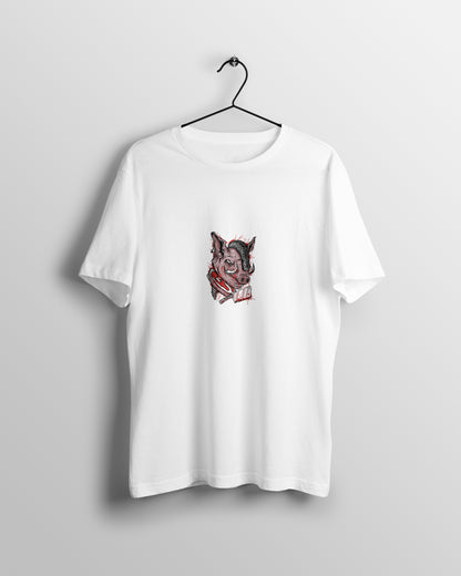 Wolf Graphic Printed  Unisex Oversized T-shirt D070