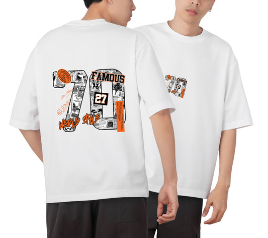 Famous 70 Graphic Printed  Unisex Oversized T-shirt D083