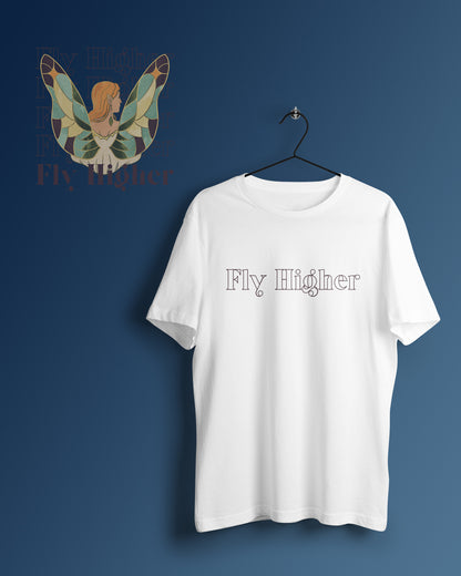 Fly Higher Graphic Printed  Unisex Oversized T-shirt D115