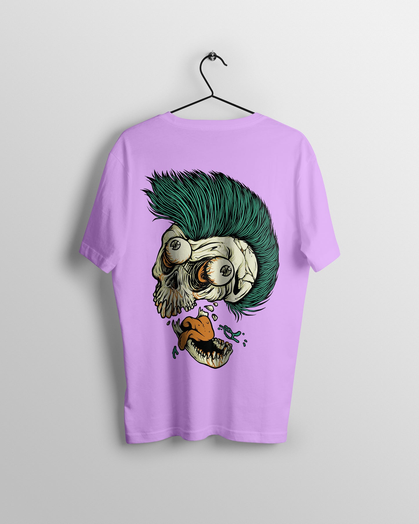 Skull Graphic Printed  Unisex Oversized T-shirt D068