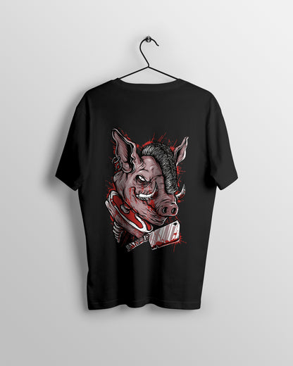 Wolf Graphic Printed  Unisex Oversized T-shirt D070