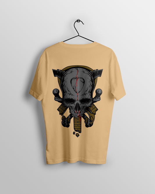 Skull Graphic Printed  Unisex Oversized T-shirt D060