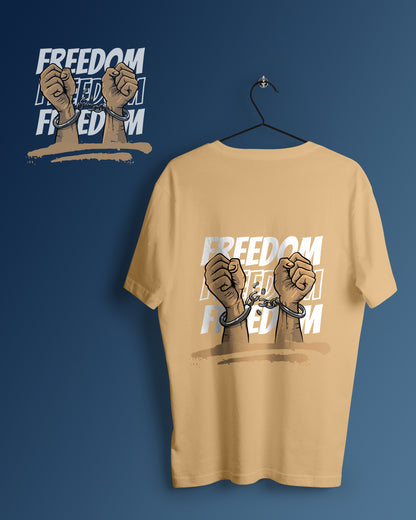 Freedom Graphic Printed  Unisex Oversized T-shirt D102