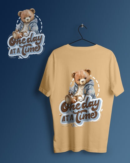 Teddy Graphic Printed  Unisex Oversized T-shirt D093