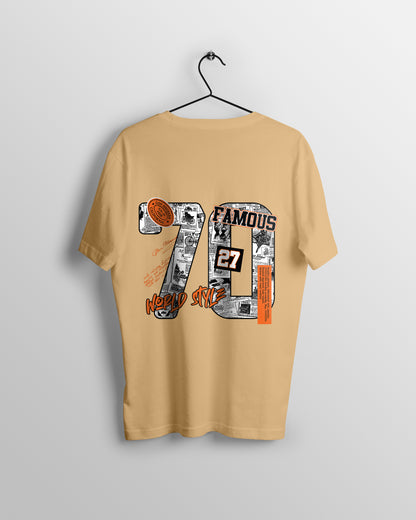 Famous 70 Graphic Printed  Unisex Oversized T-shirt D083