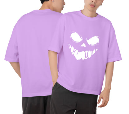 Smiley Face Graphic Printed  Unisex Oversized T-shirt D103