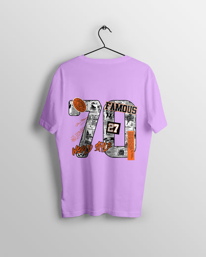 Famous 70 Graphic Printed  Unisex Oversized T-shirt D083