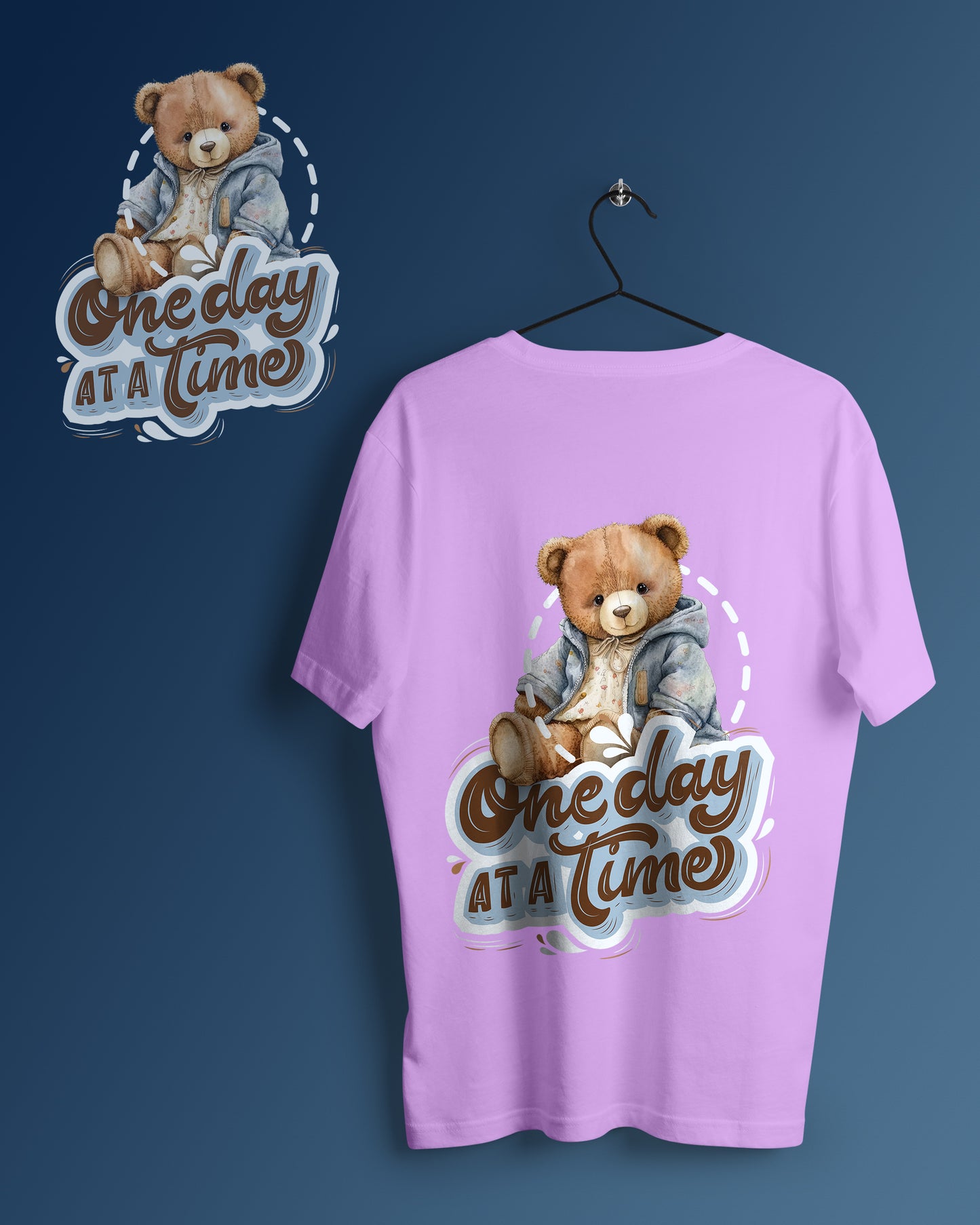 Teddy Graphic Printed  Unisex Oversized T-shirt D093