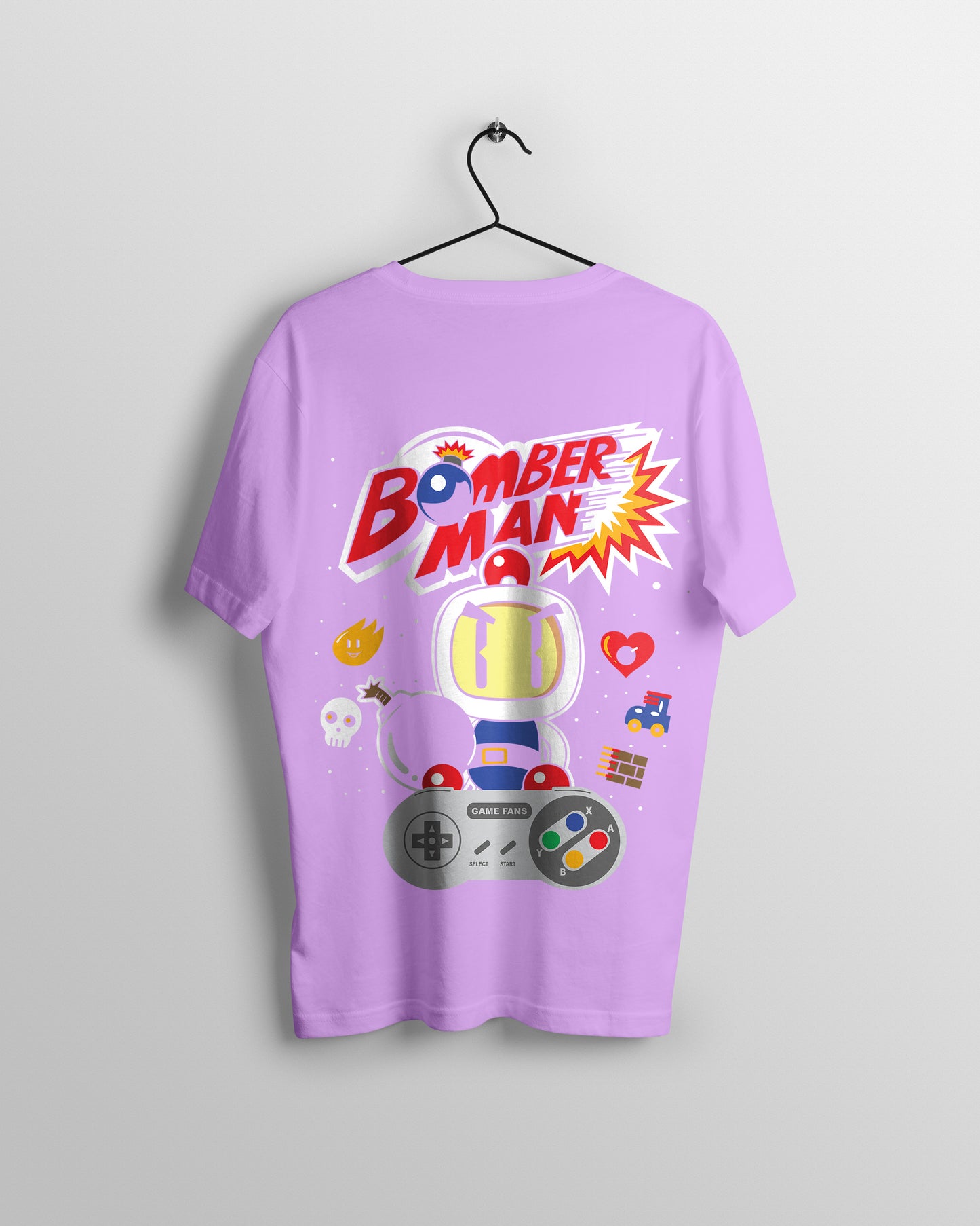 Bomber Man Graphic Printed  Unisex Oversized T-shirt D004