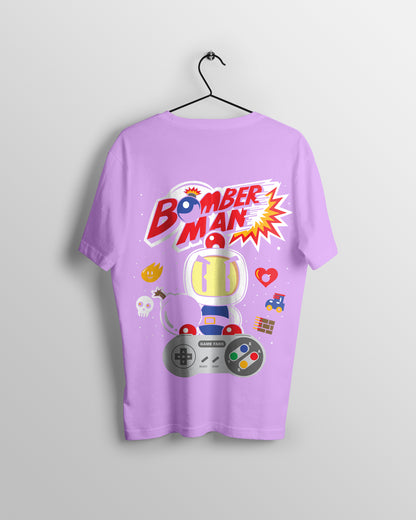 Bomber Man Graphic Printed  Unisex Oversized T-shirt D004