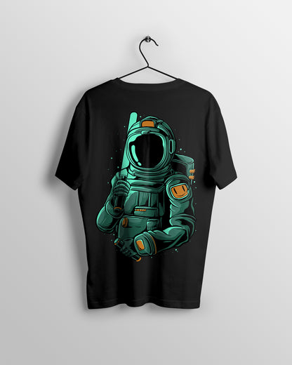 Astronaut Graphic Printed  Unisex Oversized T-shirt D059