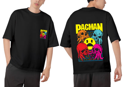 Pacman Graphic Printed  Unisex Oversized T-shirt D009