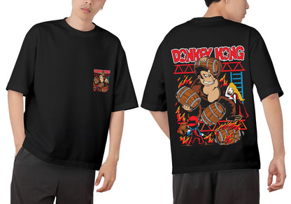 Donkey Kong Graphic Printed  Unisex Oversized T-shirt D003