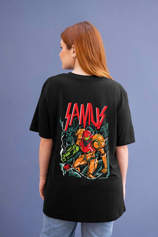 Samus Graphic Printed  Unisex Oversized T-shirt D011