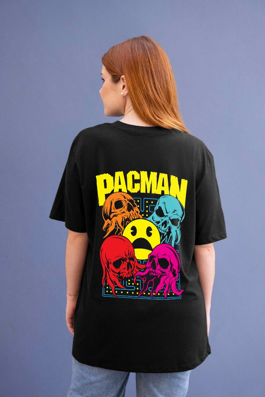 Pacman Graphic Printed  Unisex Oversized T-shirt D009
