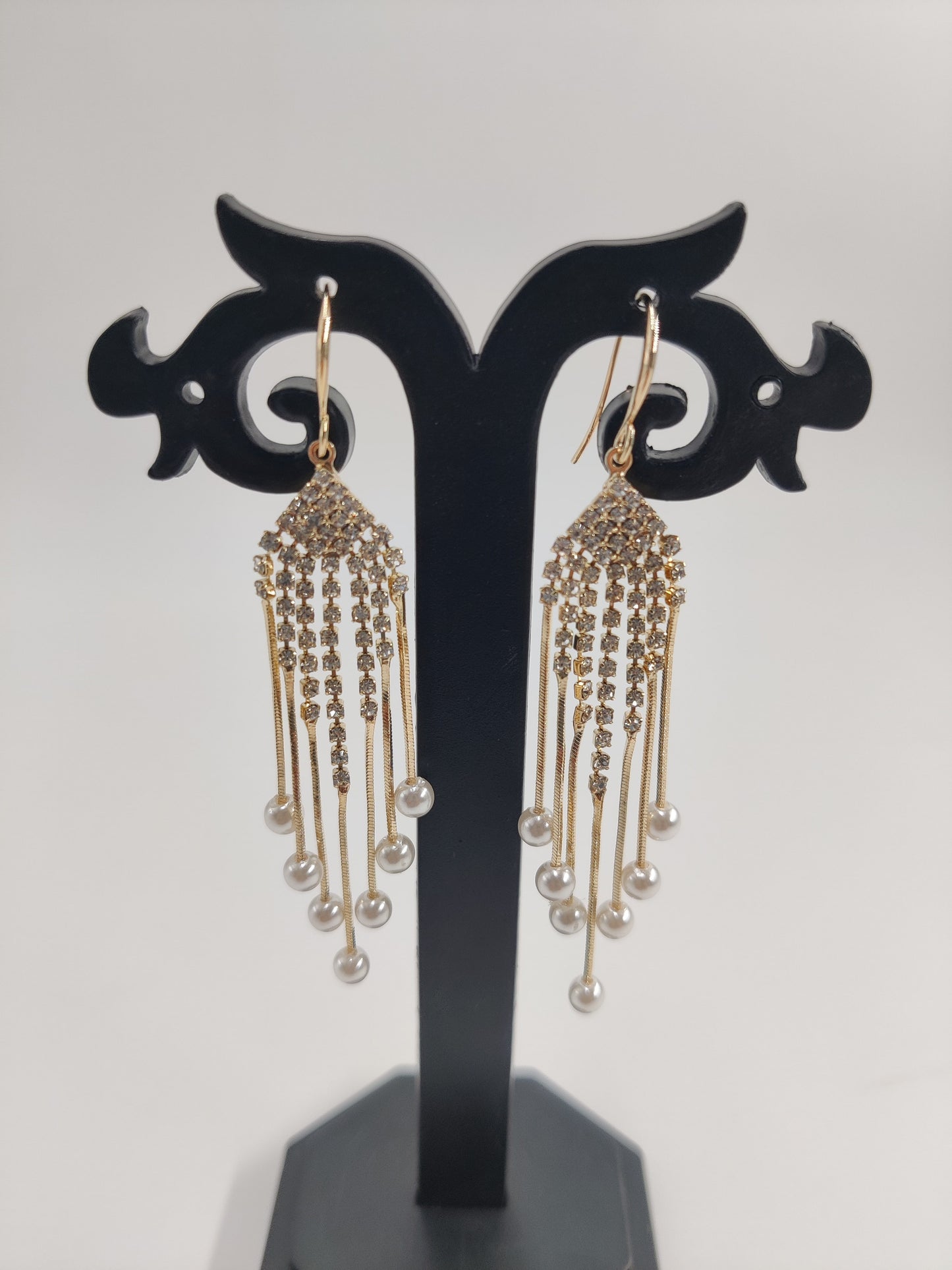 Tassel Drop With Pearl Earrings For Women 15134