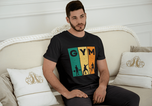 Gym Printed Round Neck Regular Fit Half Sleeve T-Shirt D039