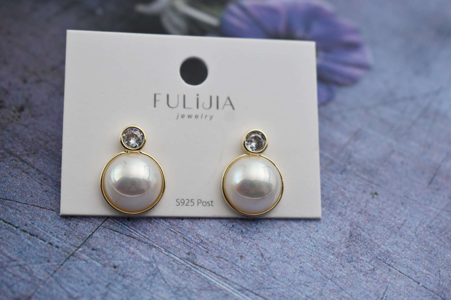 Pearl drop earring - trendy Korean earring 15117