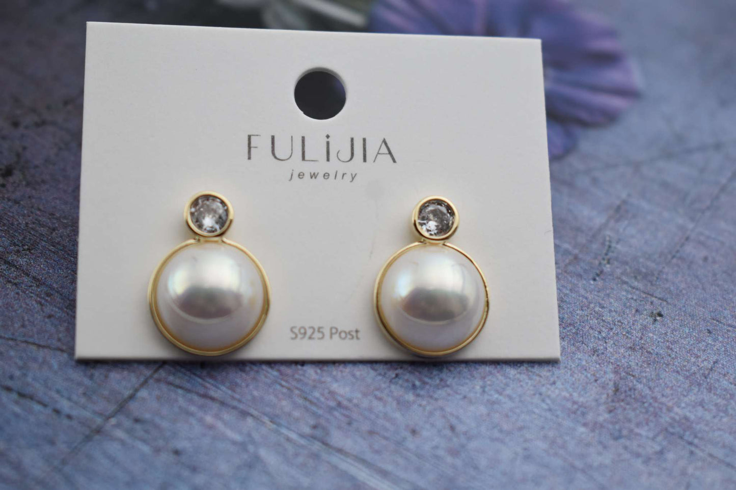 Pearl drop earring - trendy Korean earring 15117