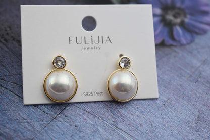 Pearl drop earring - trendy Korean earring 15117