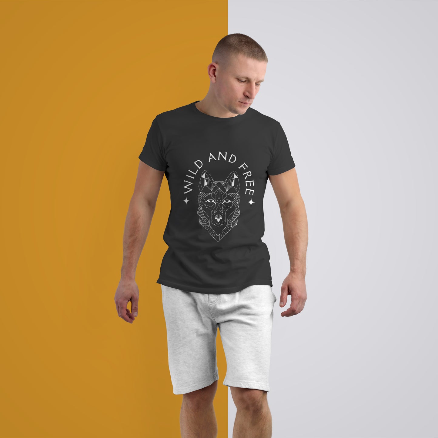 Printed Round Neck Regular Fit Half Sleeve T-Shirt D034