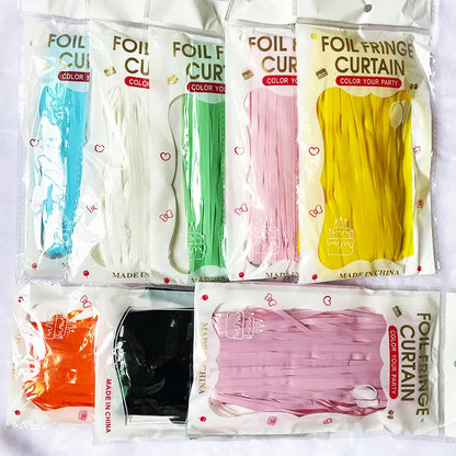 Pastel Foil Curtains - Pack of 2