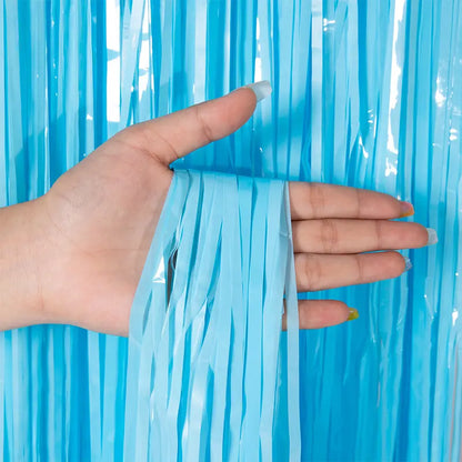 Pastel Foil Curtains - Pack of 2