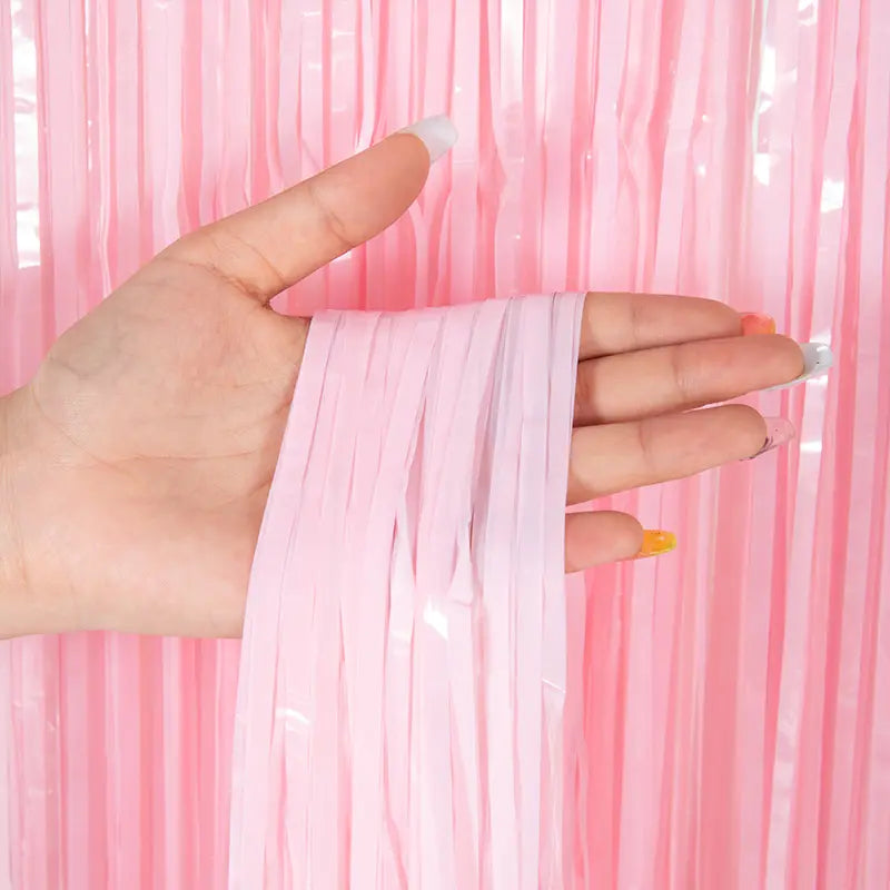 Pastel Foil Curtains - Pack of 2