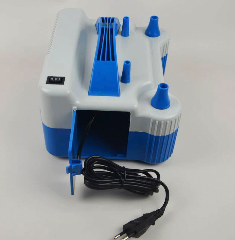 Electric Balloon Pump - (Blue & White Color) 2 Nozzles High Power Electric Balloon Air Pump (110-120v)